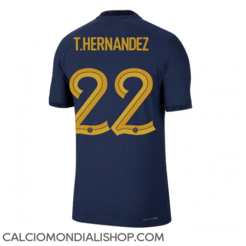 Maglie da calcio Francia Theo Hernandez #22 Prima Maglia Mondiali 2022 Manica Corta